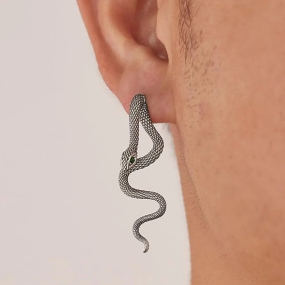 Macy's Silver-Tone Snake Drop Earring